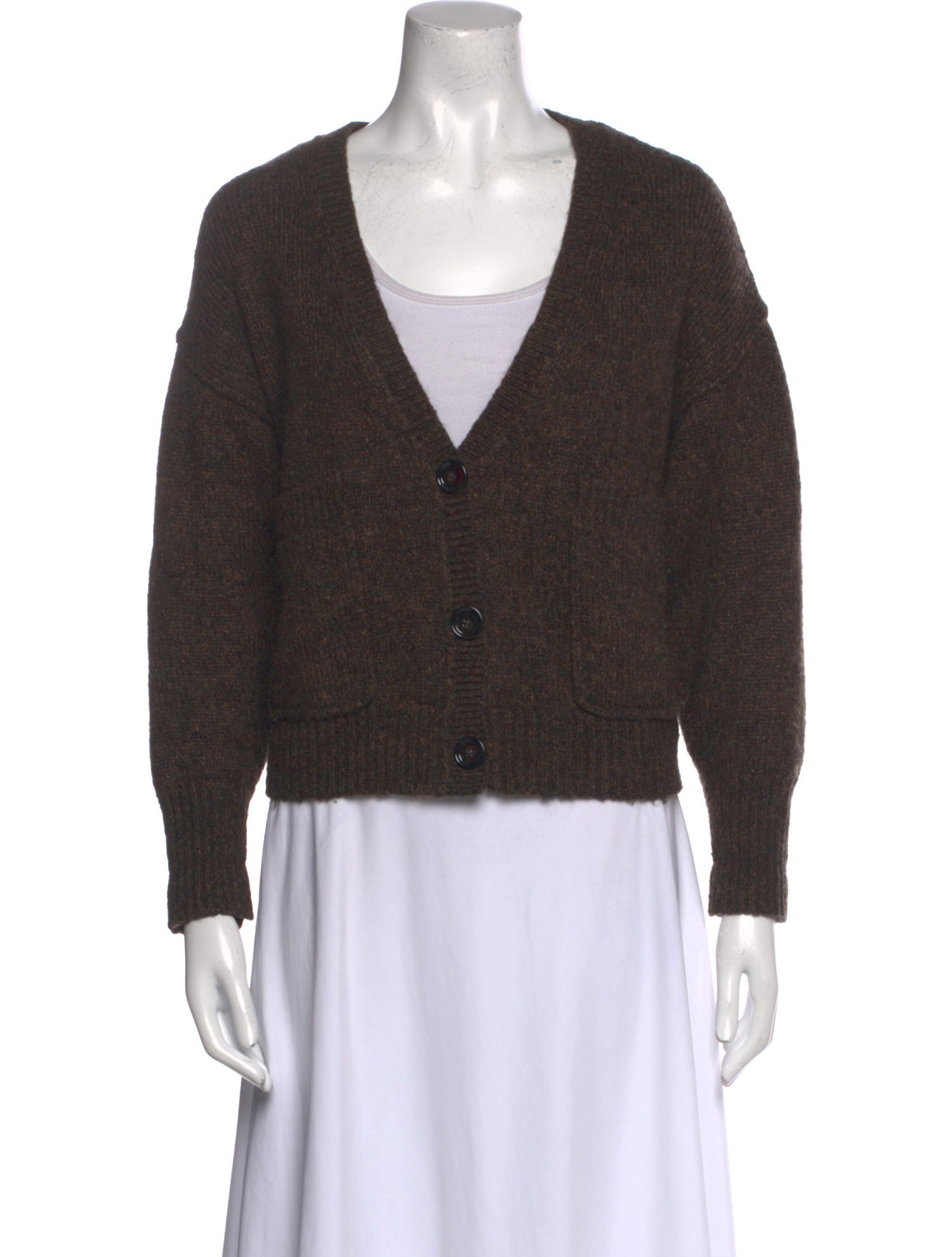 Allude Nylon V-Neck Sweater