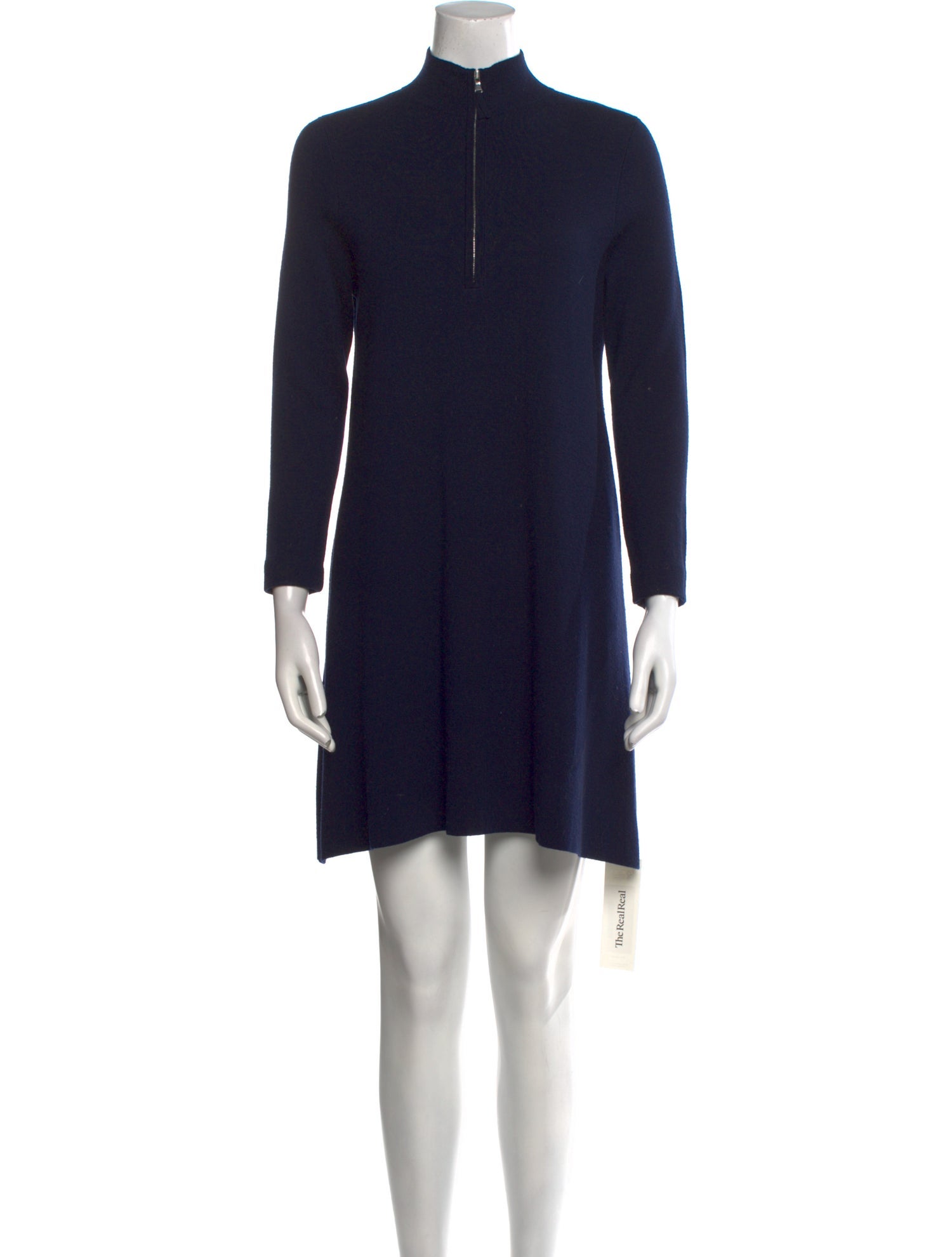 Allude Mock Neck Mini Dress