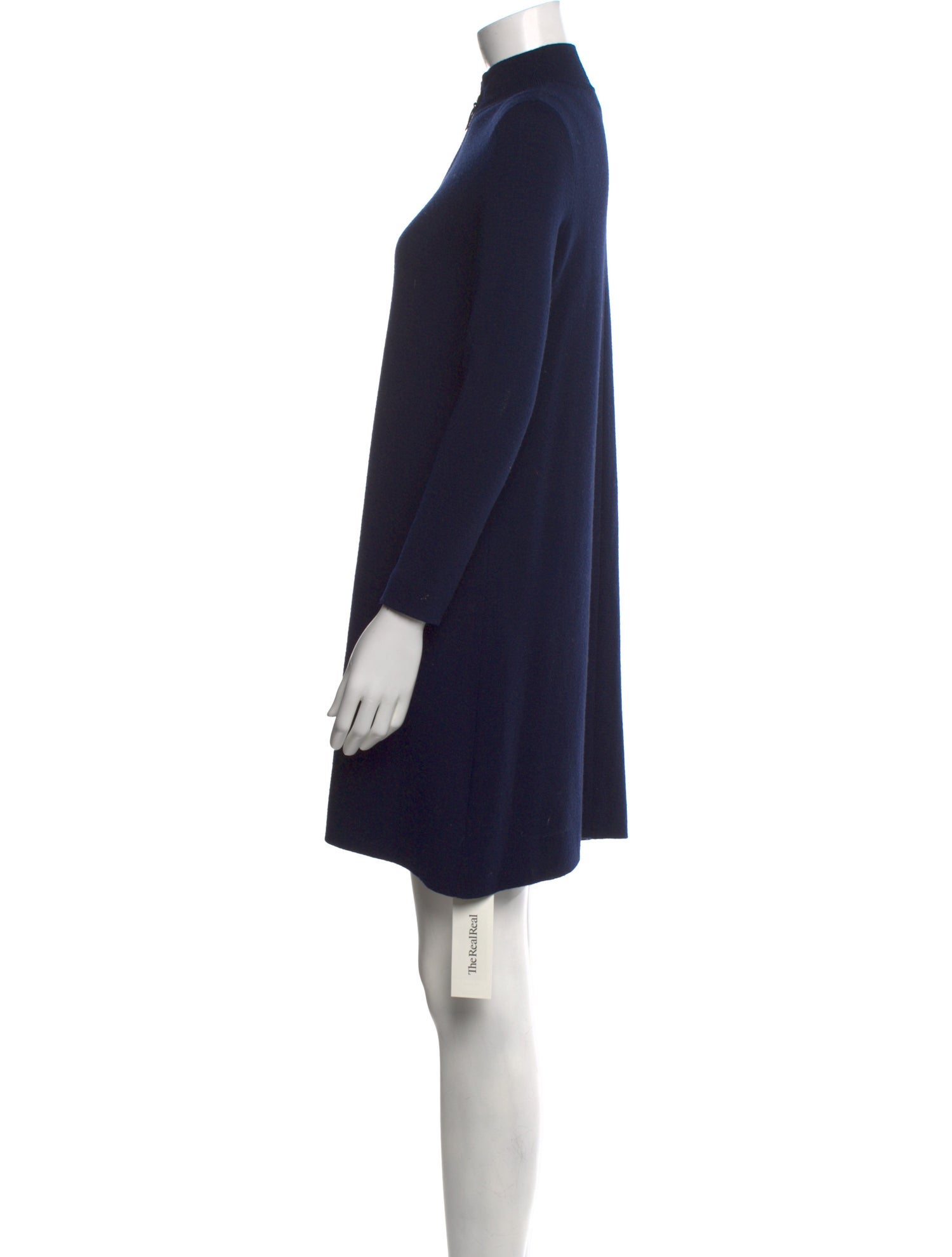 Allude Mock Neck Mini Dress