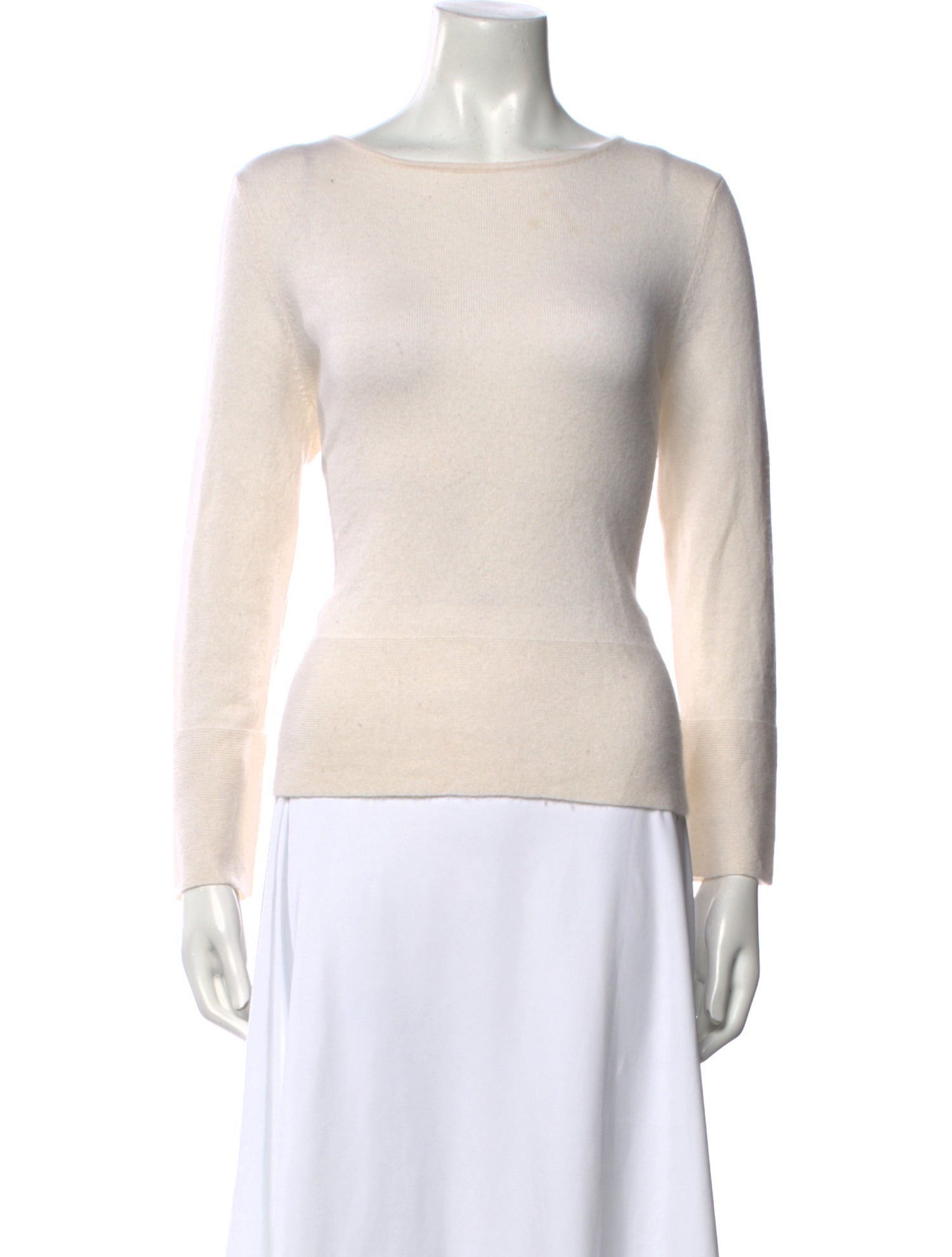 Allude Cashmere Bateau Neckline Sweater