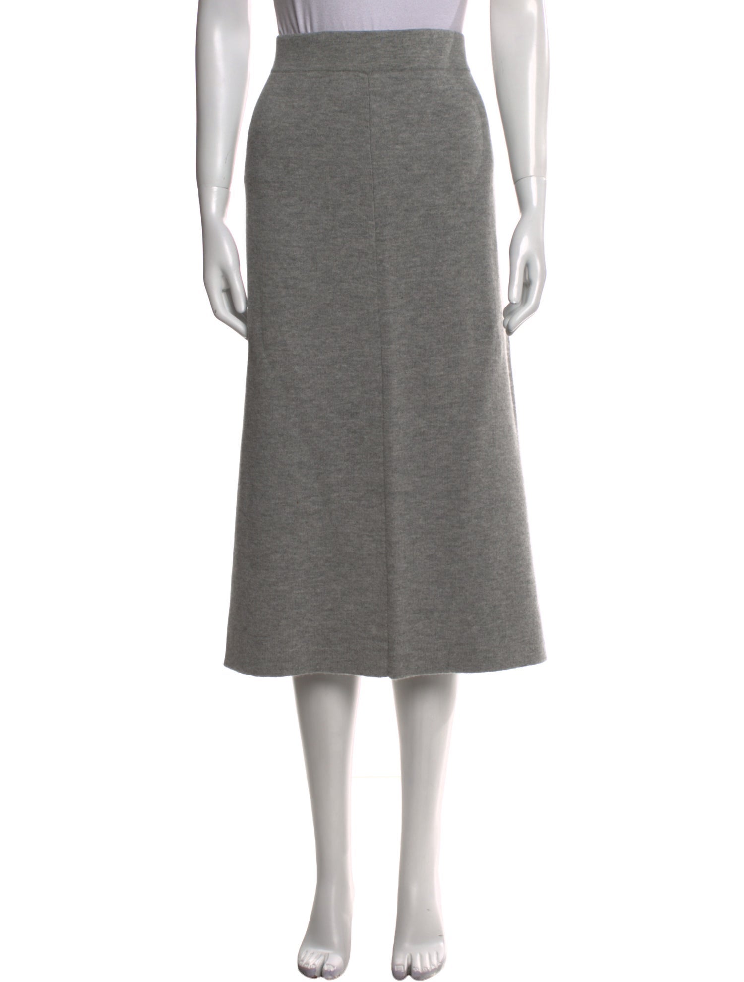 Allude Virgin Wool Midi Length Skirt