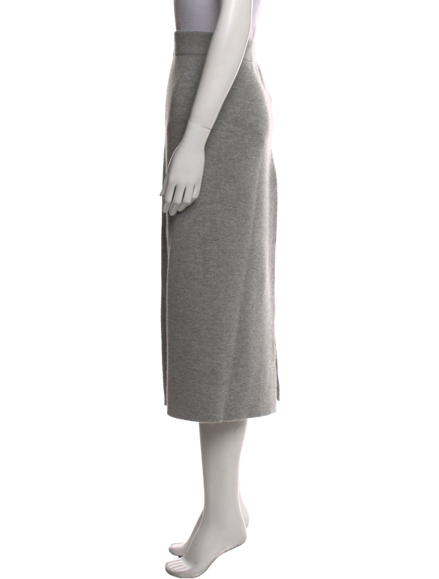 Allude Virgin Wool Midi Length Skirt