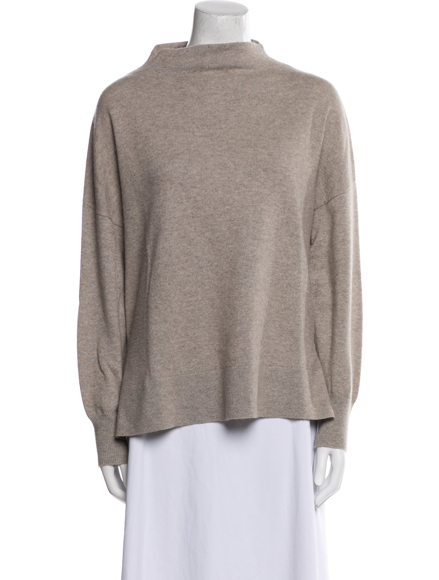 Allude Virgin Wool Mock Neck Sweater