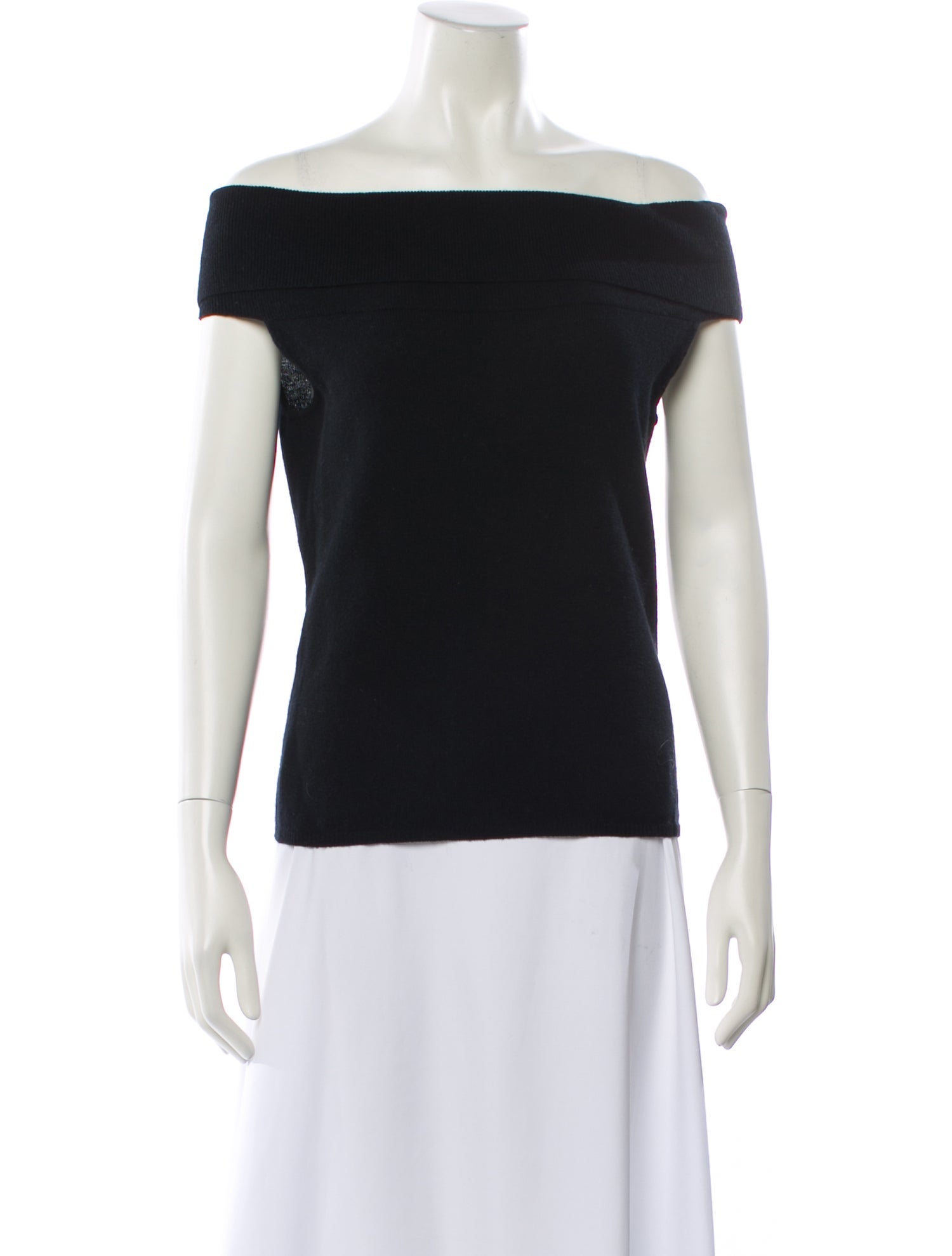 Allude Virgin Wool Off-The-Shoulder Sweater