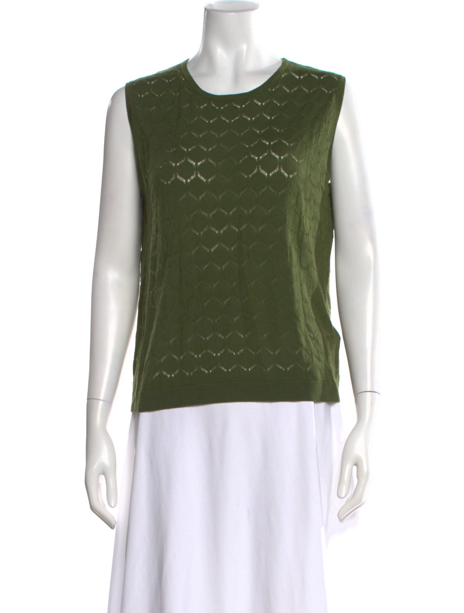 Allude Virgin Wool Patterned Top