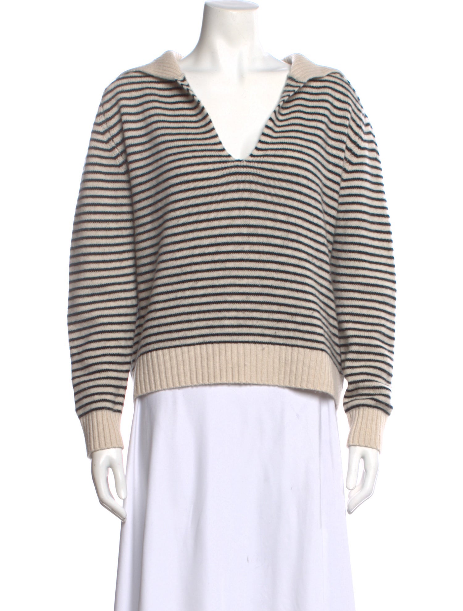 Allude Virgin Wool Striped Sweater