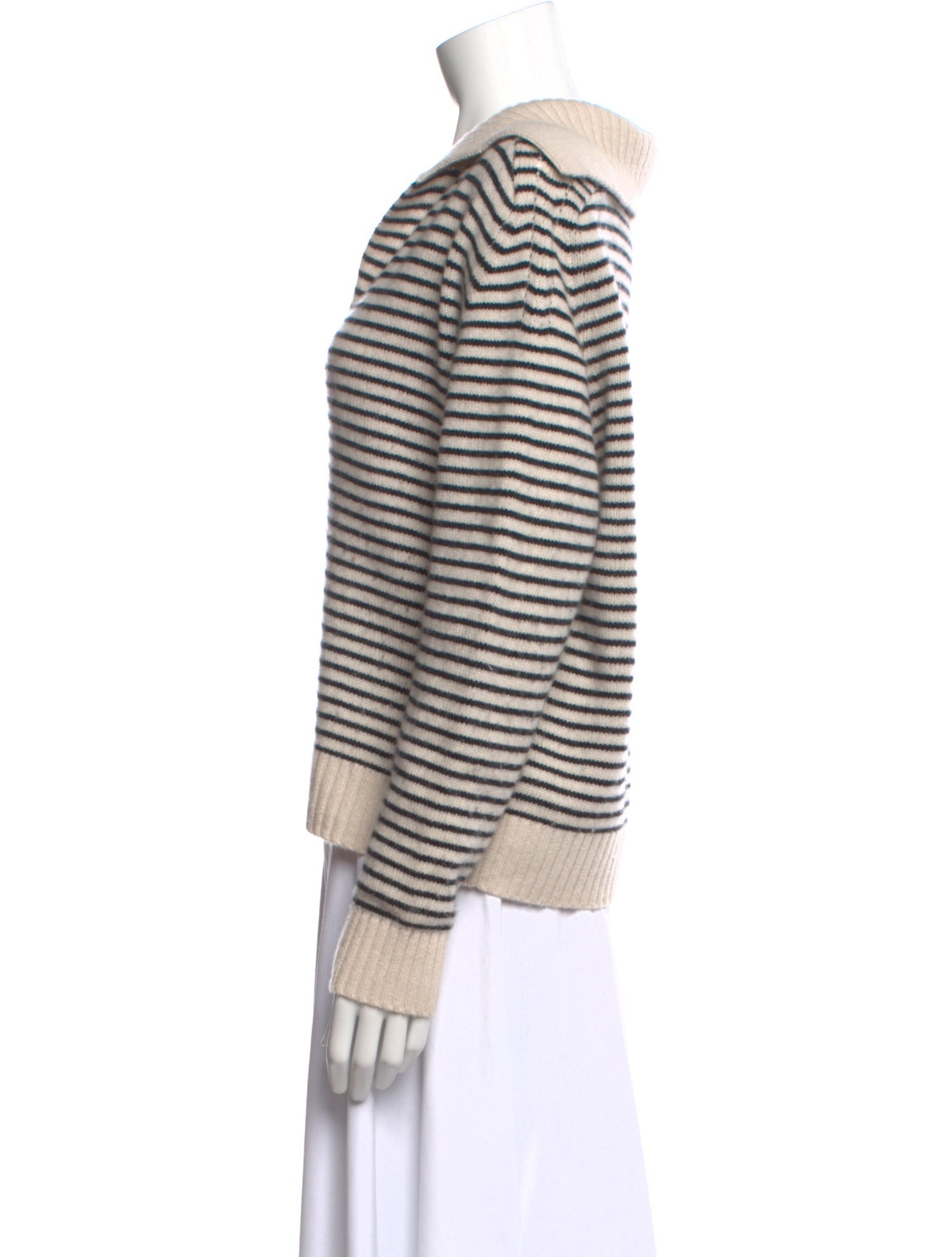 Allude Virgin Wool Striped Sweater