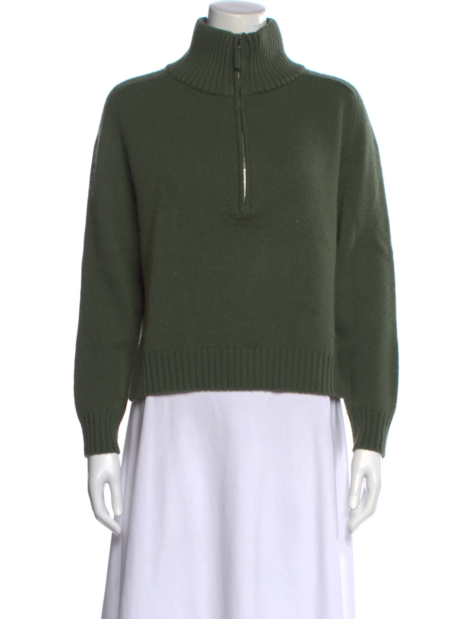 Allude Virgin Wool Mock Neck Sweater