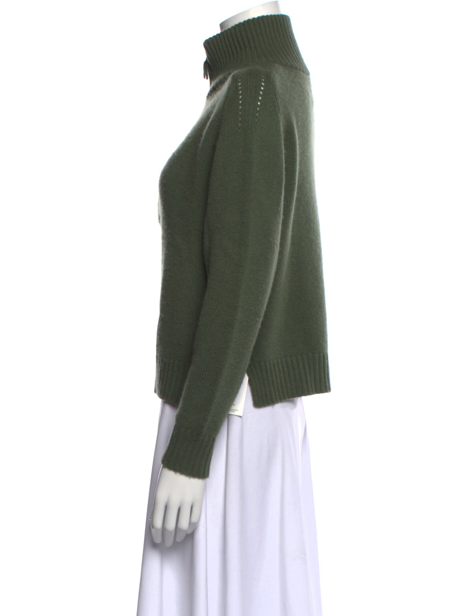 Allude Virgin Wool Mock Neck Sweater