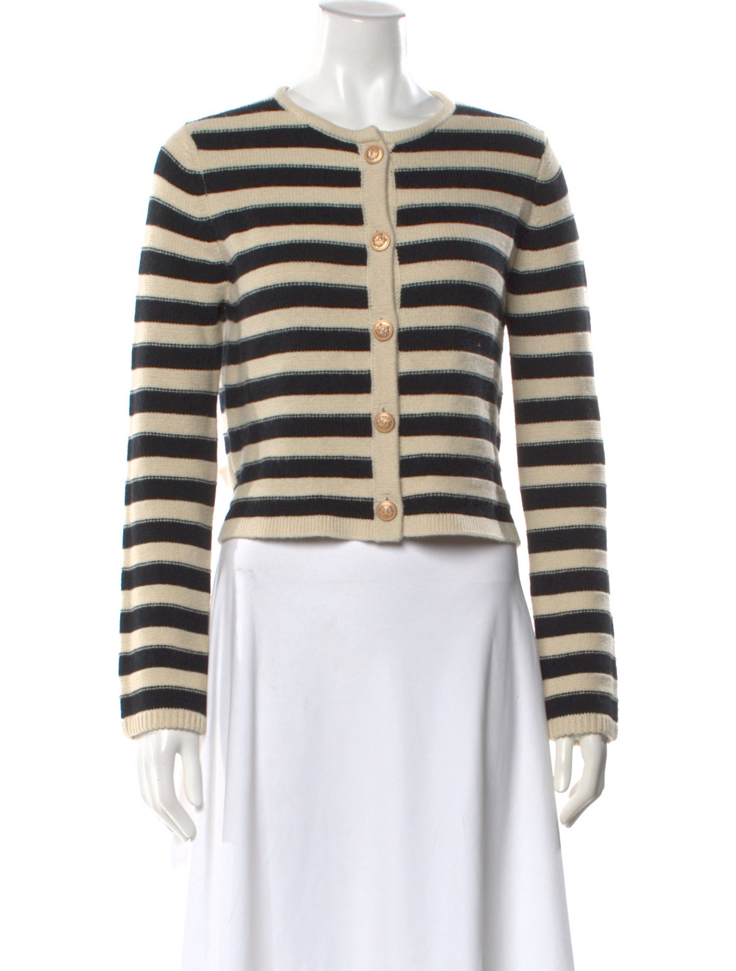 Allude Virgin Wool Striped Sweater