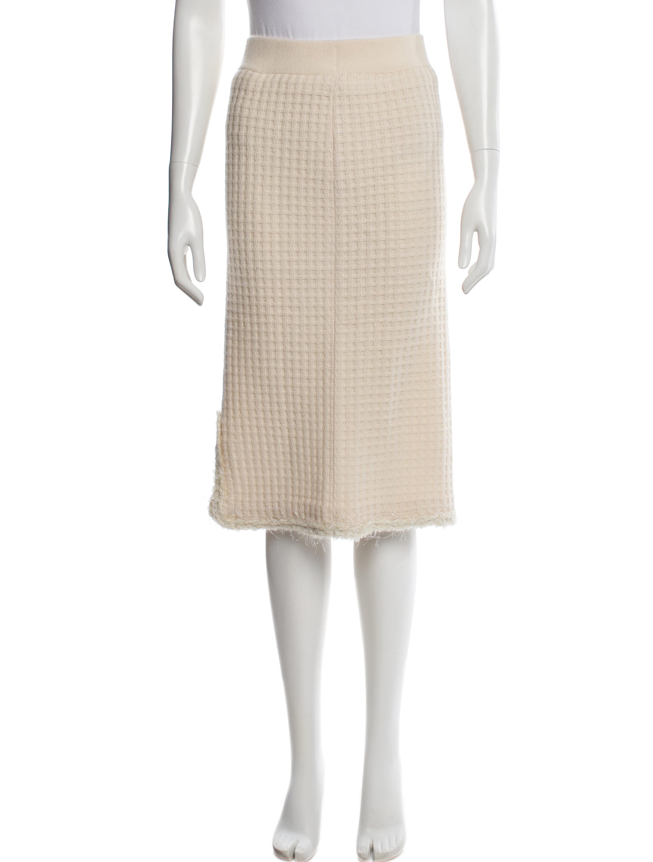 Allude Virgin Wool Knee-Length Skirt