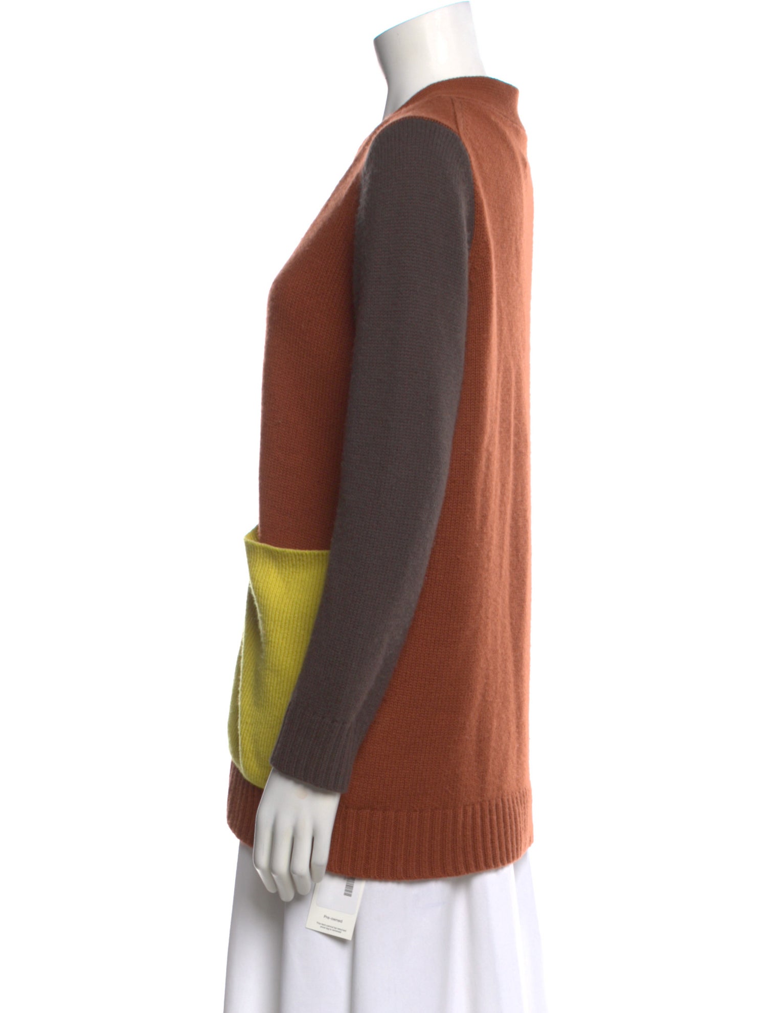 Allude Virgin Wool Colorblock Pattern Sweater