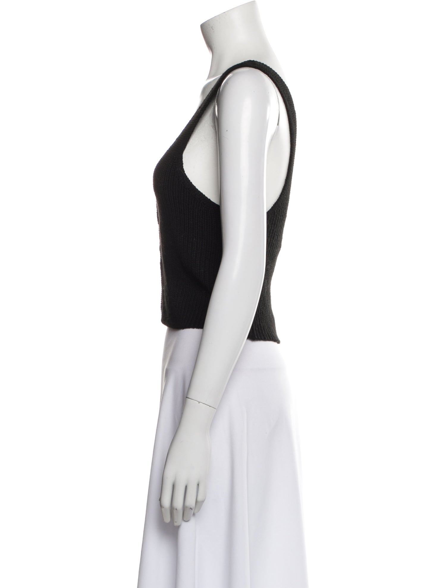 ALMINA concept Scoop Neck Sleeveless Crop Top