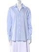 ALMINA concept Striped Long Sleeve Button-Up Top