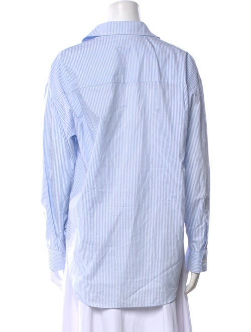 ALMINA concept Striped Long Sleeve Button-Up Top