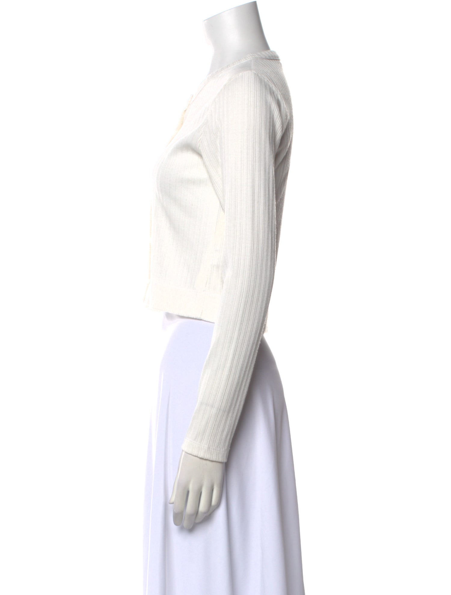 ALMINA concept Crew Neck Long Sleeve Crop Top