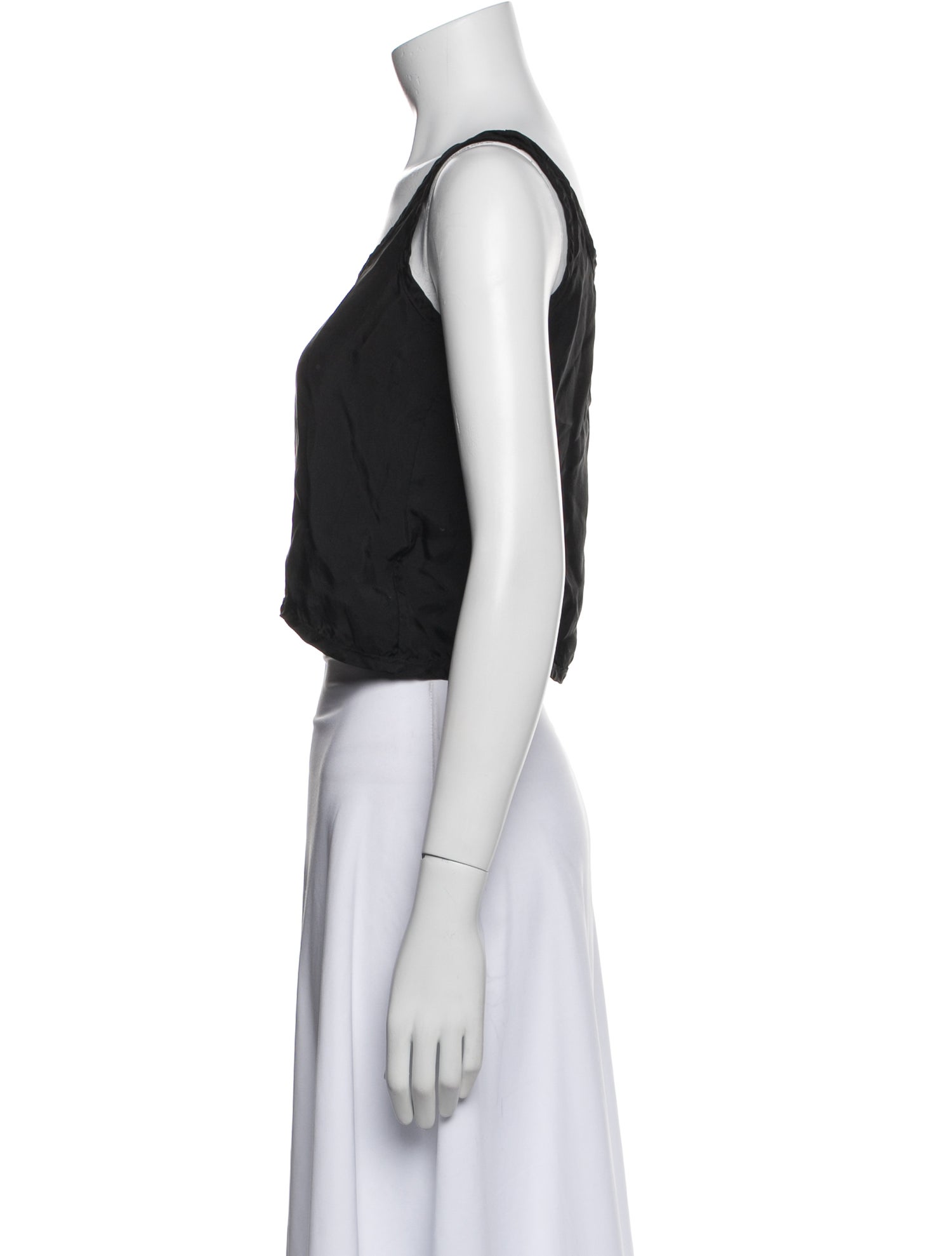 ALMINA concept Scoop Neck Sleeveless Crop Top
