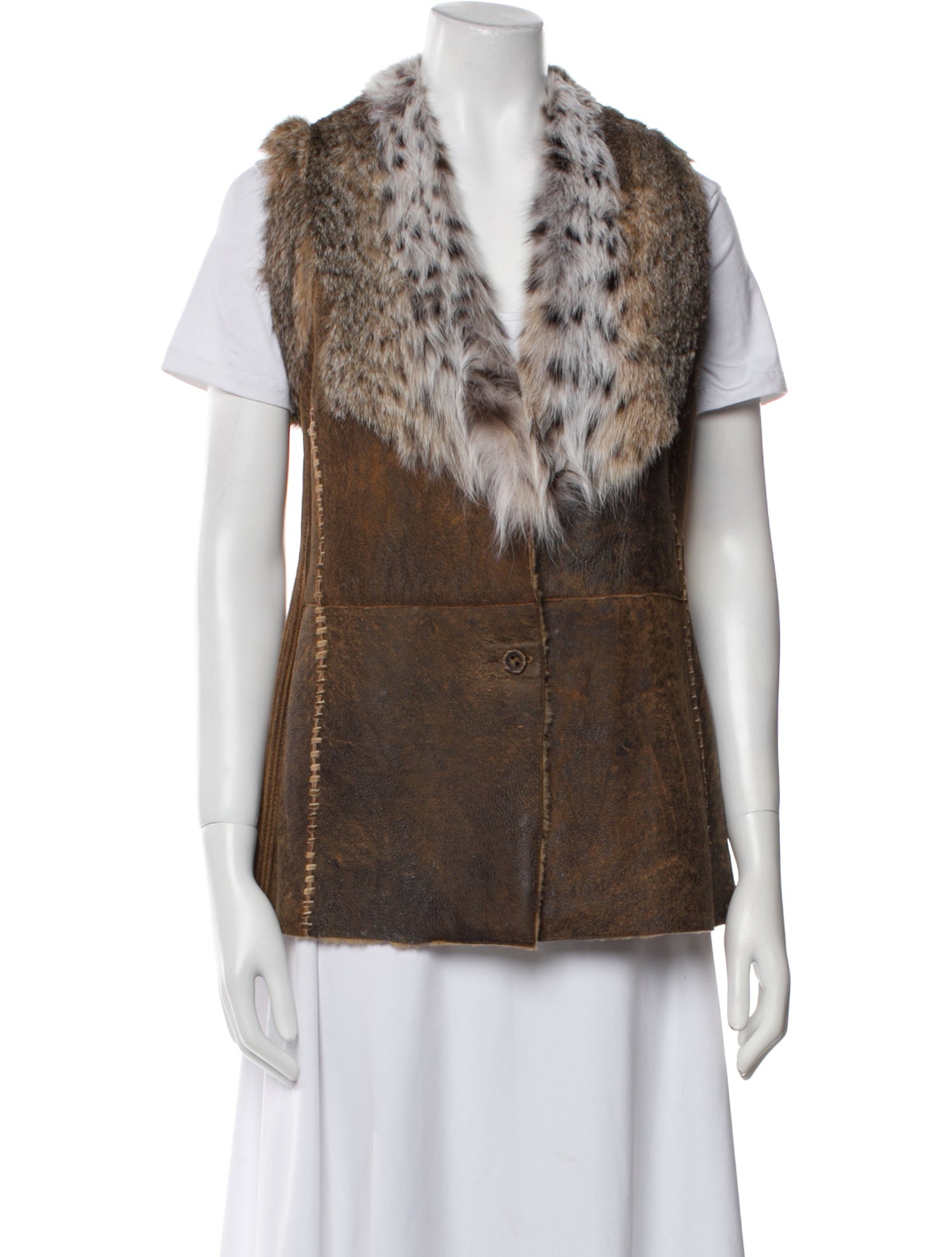 Alaska Fur Gallery Animal Print Vest