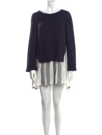 Agnona x LemLem Scoop Neck Mini Dress