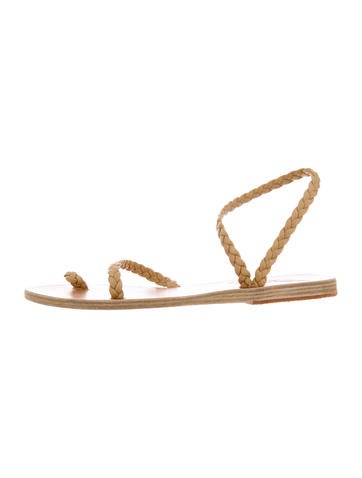 Ancient Greek Sandals Leather Ankle Strap Sandals