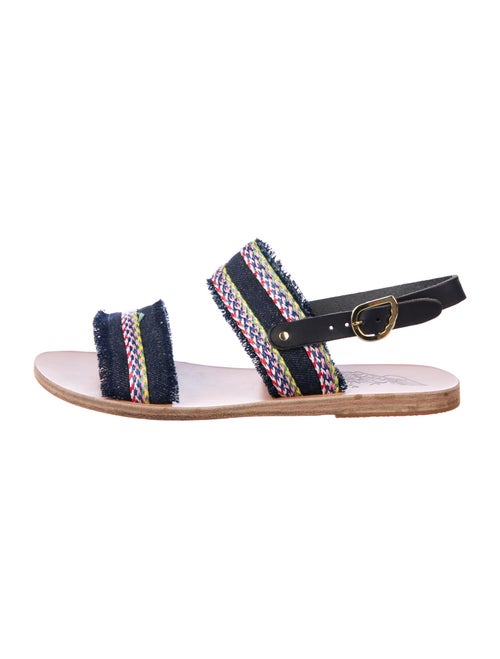 Ancient Greek Sandals Printed Embroidered Accent S