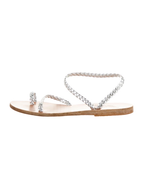 Ancient Greek Sandals Leather Sandals Silver