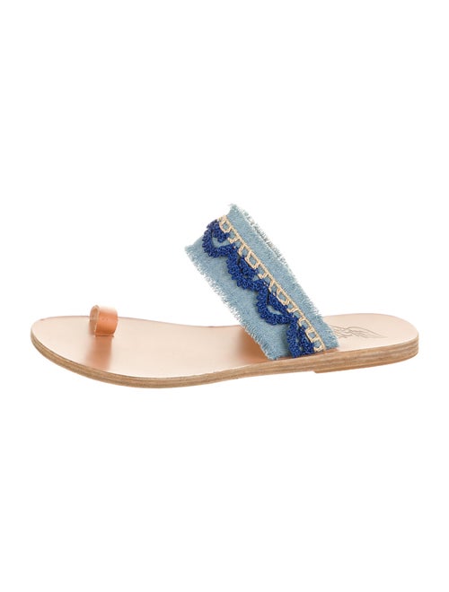 Ancient Greek Sandals Colorblock Pattern Sandals B