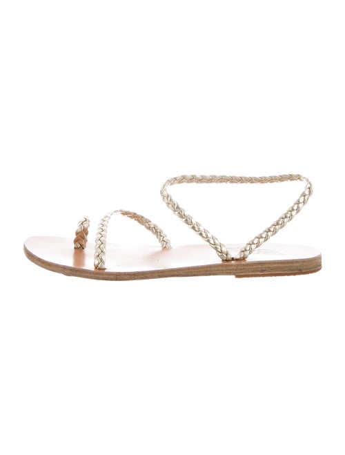 Ancient Greek Sandals Leather Braided Accents Sand