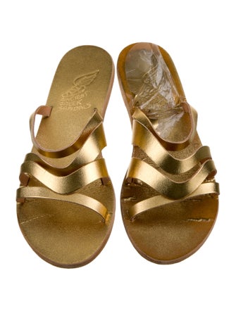 Ancient Greek Sandals Leather Slides