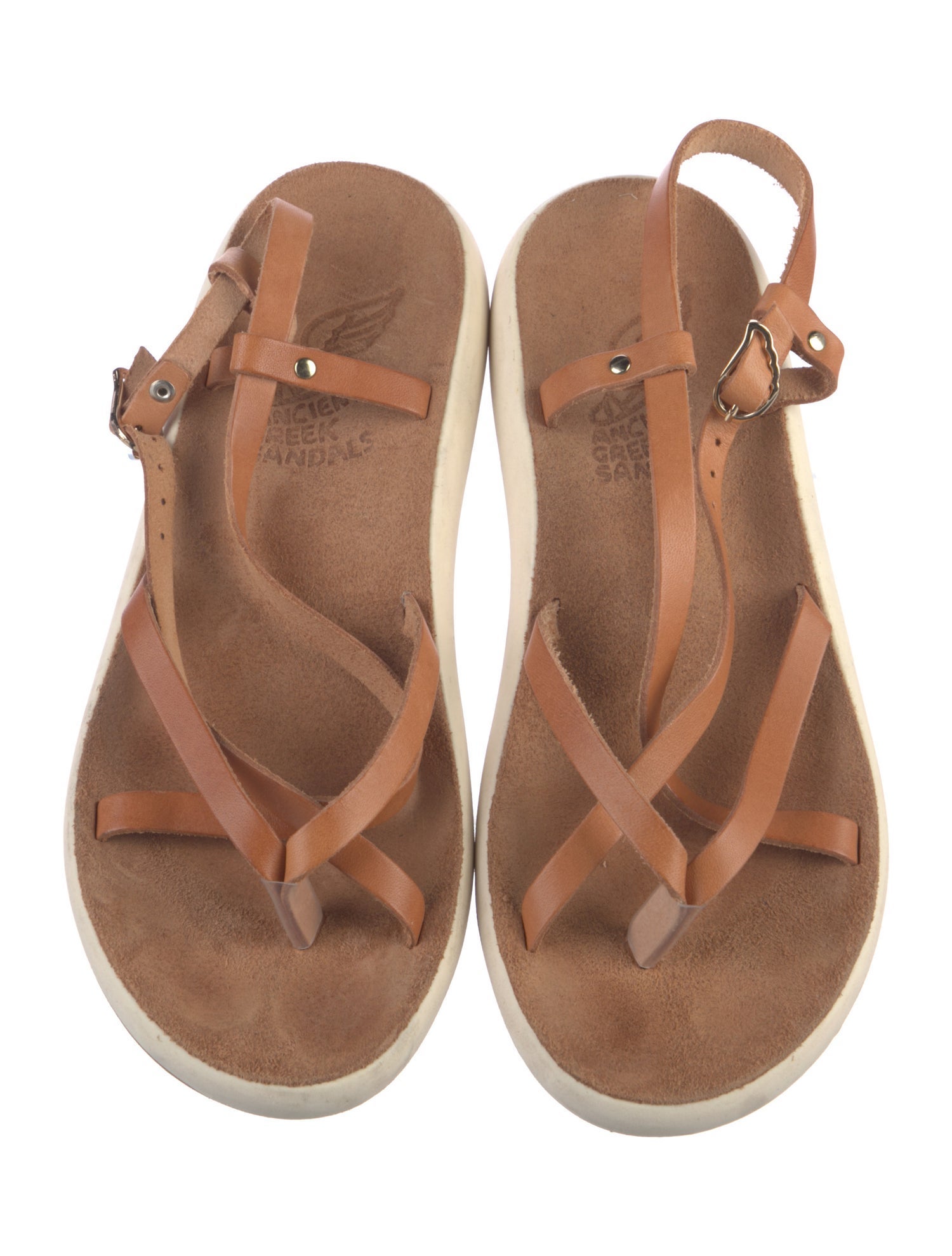 Ancient Greek Sandals Leather Slingback Sandals