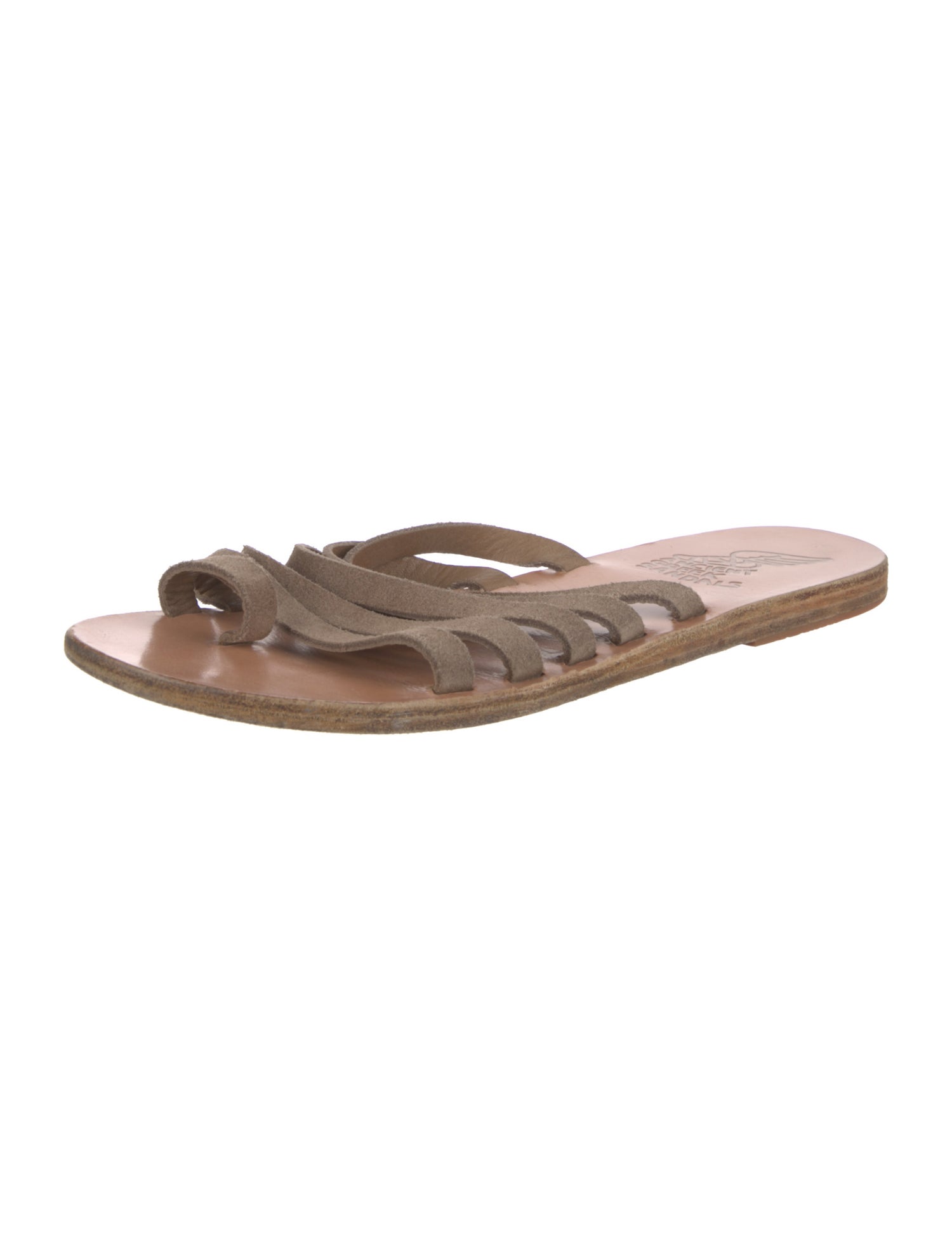 Ancient Greek Sandals Leather Slides