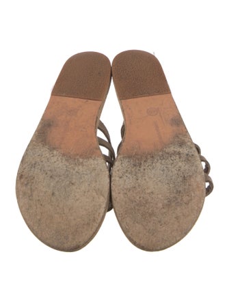 Ancient Greek Sandals Leather Slides