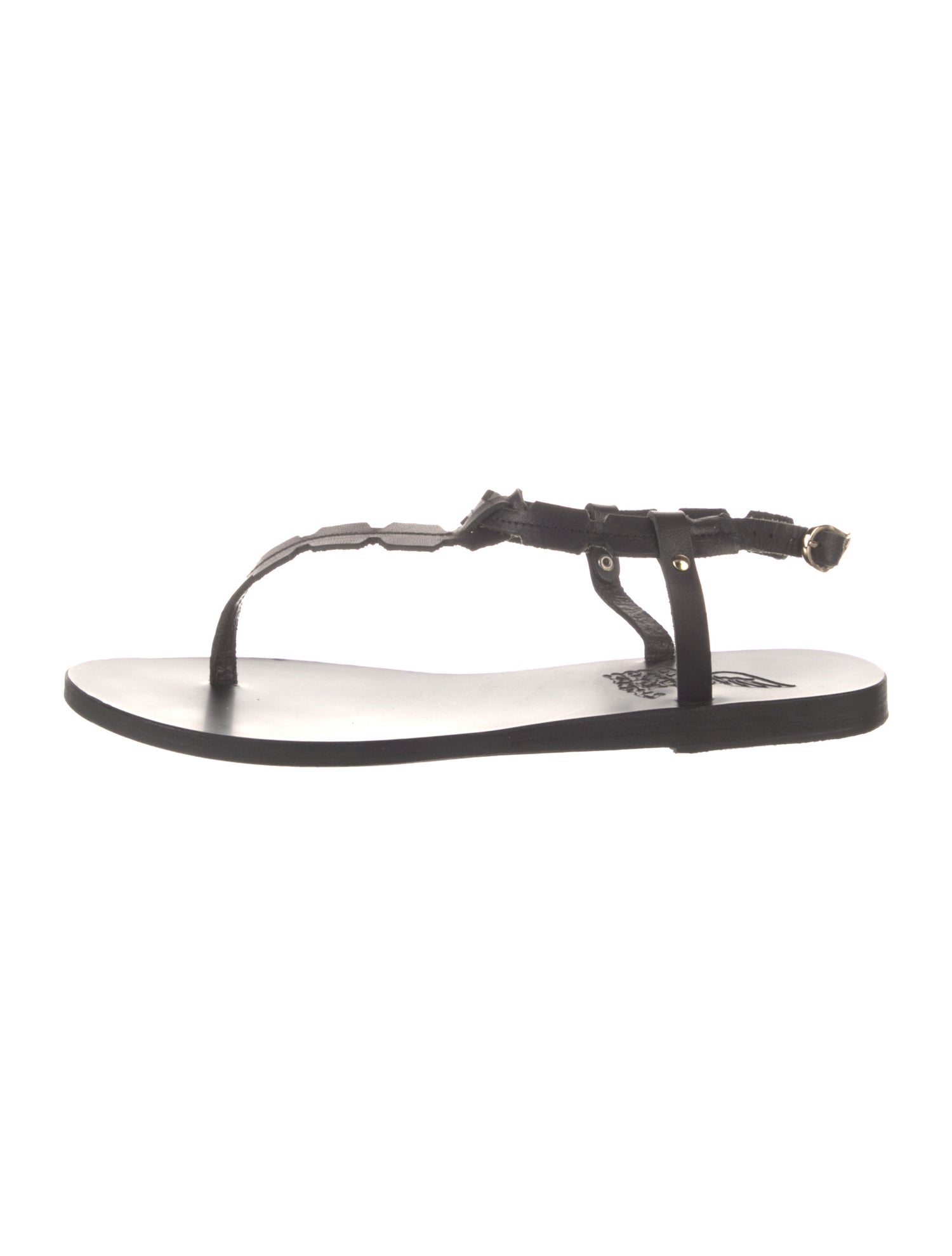 Ancient Greek Sandals Leather T-Strap Sandals