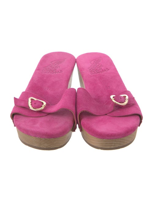 Ancient Greek Sandals Suede Slides