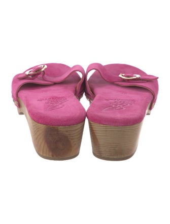 Ancient Greek Sandals Suede Slides