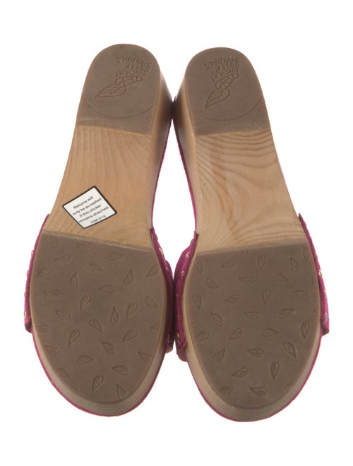 Ancient Greek Sandals Suede Slides