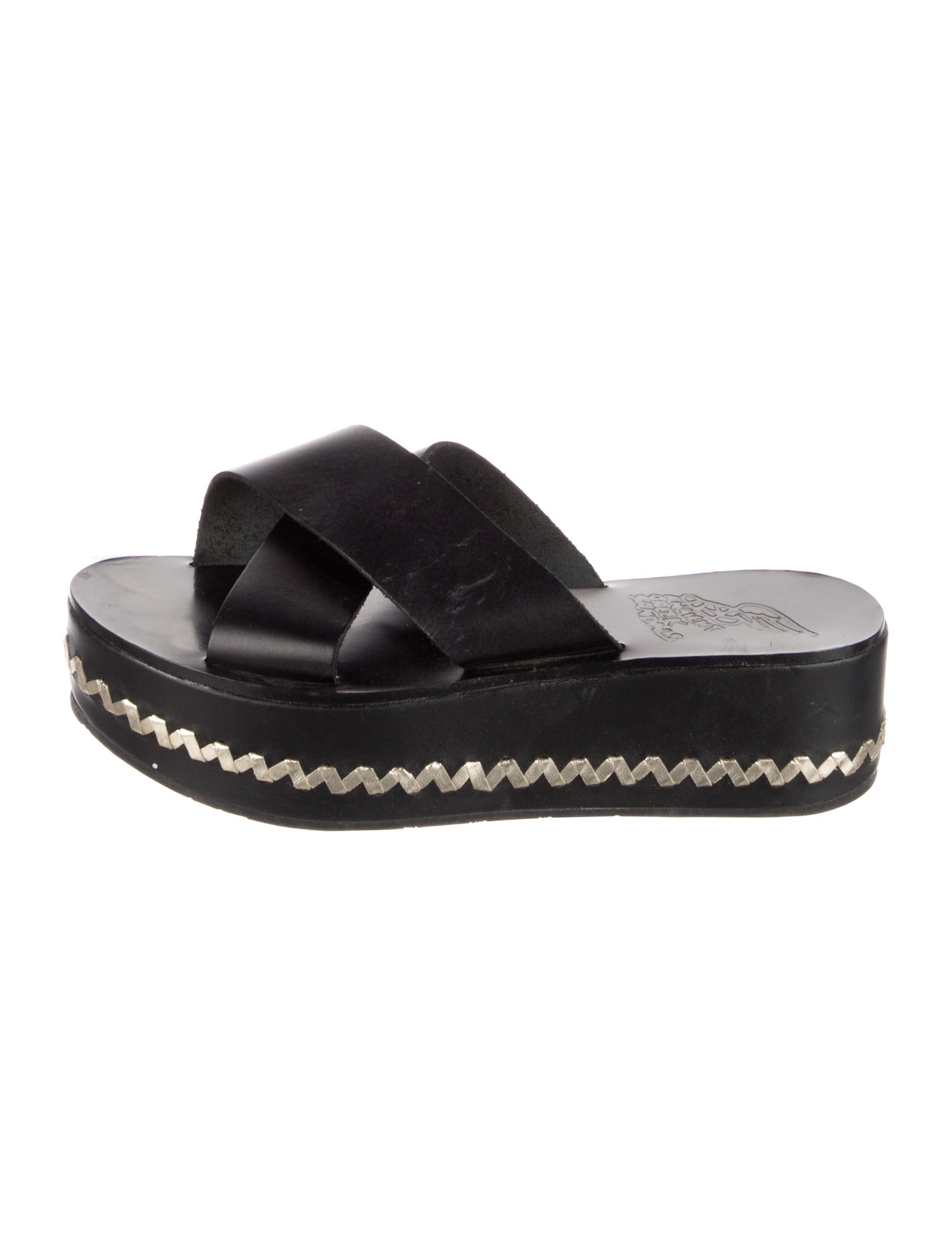 Ancient Greek Sandals Leather Slides