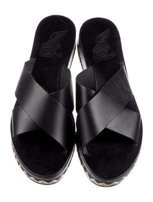 Ancient Greek Sandals Leather Slides