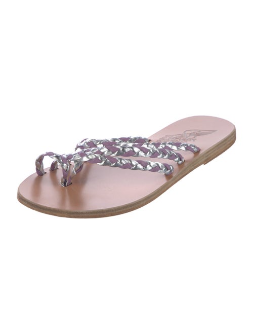 Ancient Greek Sandals Leather Slides