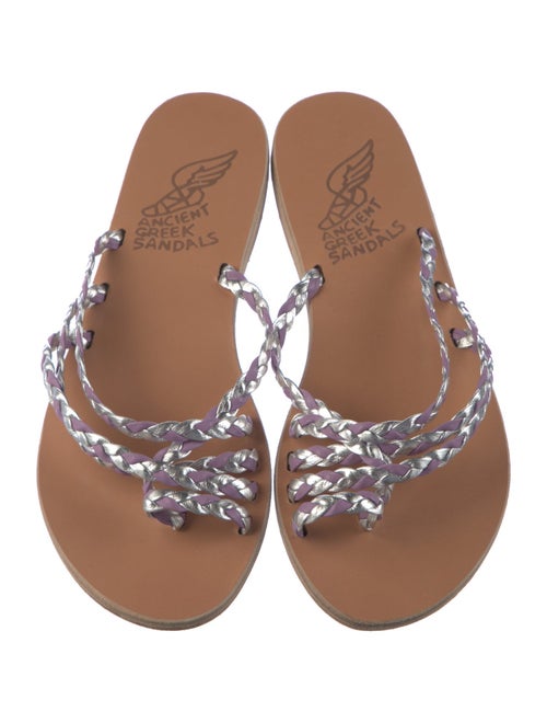 Ancient Greek Sandals Leather Slides