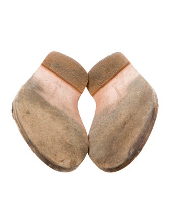 Ancient Greek Sandals Ponyhair Animal Print Slides