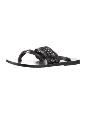 Ancient Greek Sandals Leather Slides