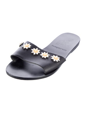 Ancient Greek Sandals Leather Slides