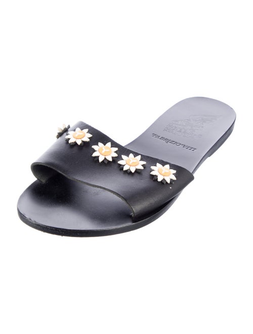 Ancient Greek Sandals Leather Slides