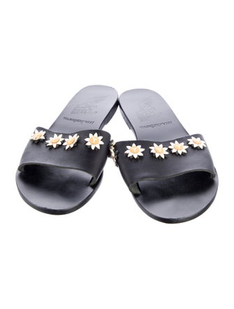 Ancient Greek Sandals Leather Slides