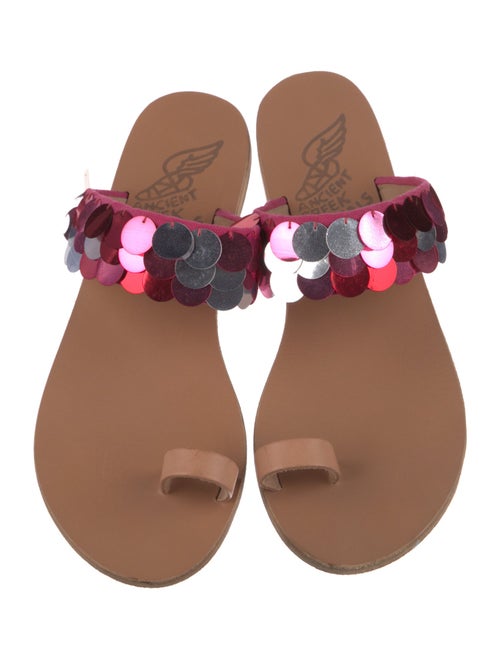 Ancient Greek Sandals Leather Slides
