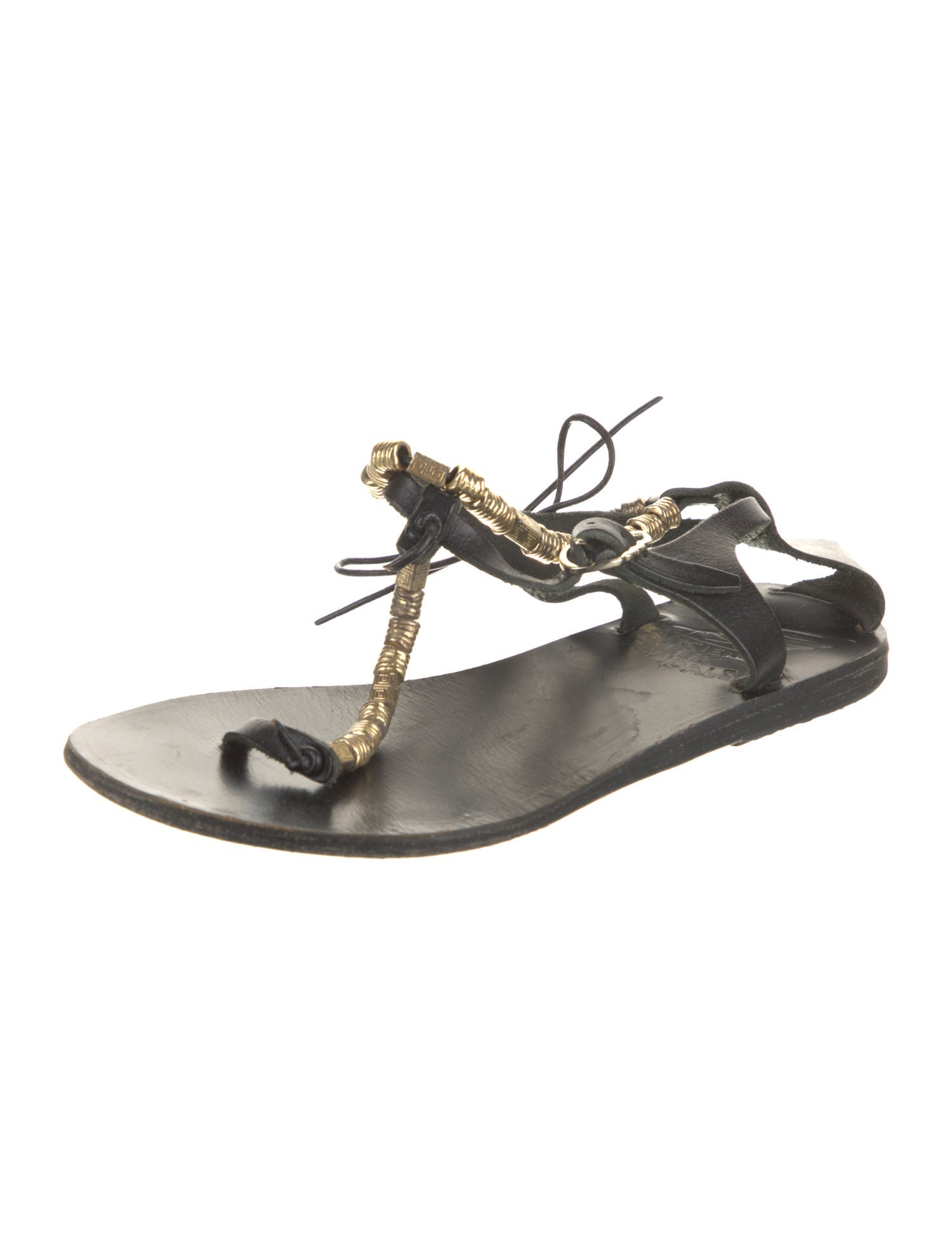Ancient Greek Sandals Leather T-Strap Sandals