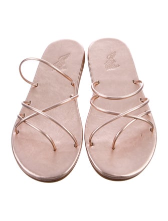 Ancient Greek Sandals Leather Slides