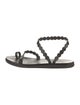 Ancient Greek Sandals Leather Scalloped Accent Sandals