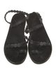 Ancient Greek Sandals Leather Scalloped Accent Sandals